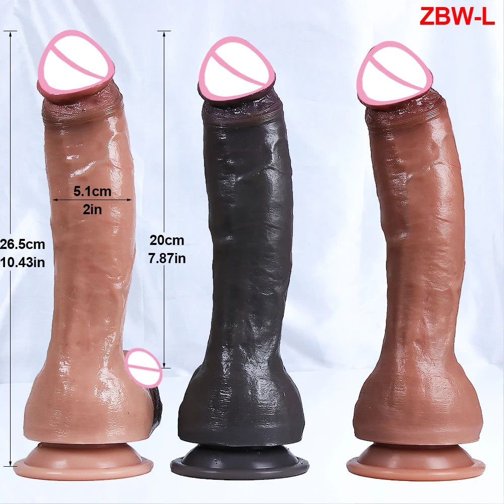 Super Real Skin Penis Realistic Dildo Soft Flexible Huge Cock with Suction Cup Adult Sex Toys for Woman Masturbation Anal Dick