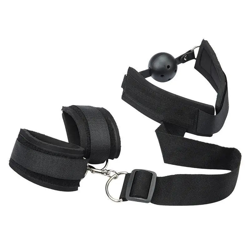 BDSM Handcuff Mouth Gag Sex Toy Set Adult SM Slave Hand Restraint Mouthgag Harness Couple Mouth Opener Ball Hand Cuff Fetish Toy