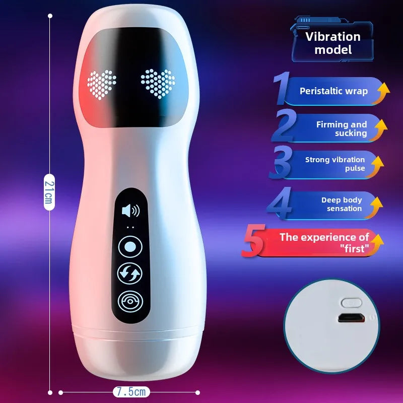 Sex Toys Male Masturbator Cup Sucking Heating Strong Vibration Multiple Ways To Play More Casual More Safer More Portable