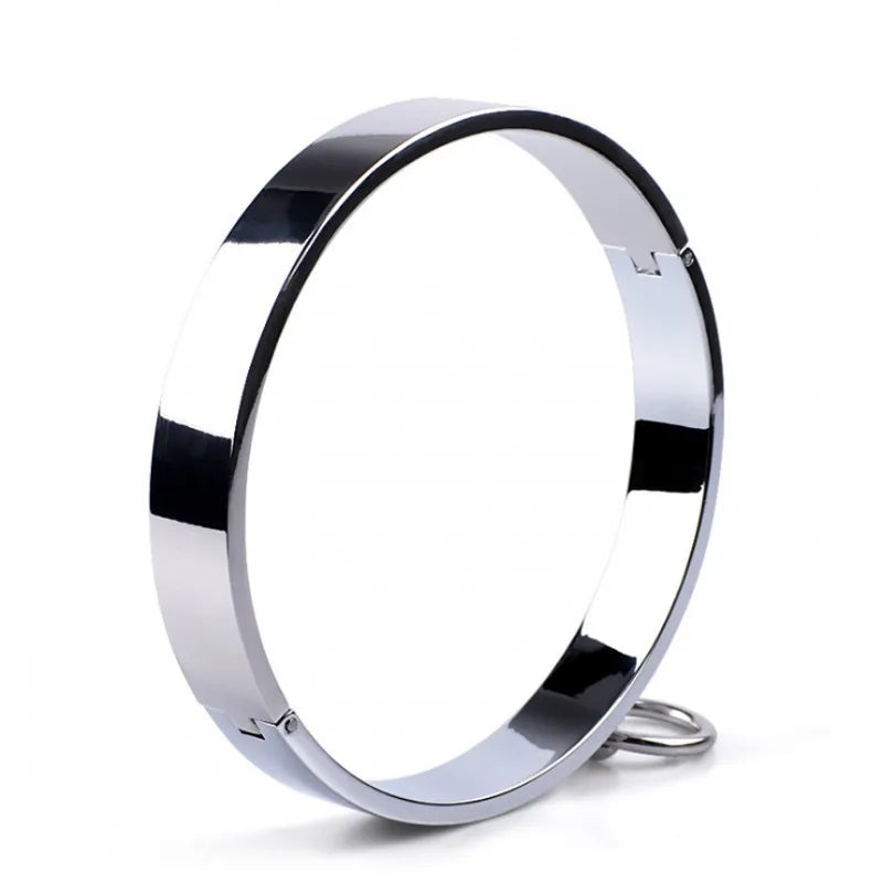 Dia 14cm Metal Neck Sex Collar Adult BDSM Slave Role Play metal Collar For Men Sex Games Couple Sex Bandage Drop shipping