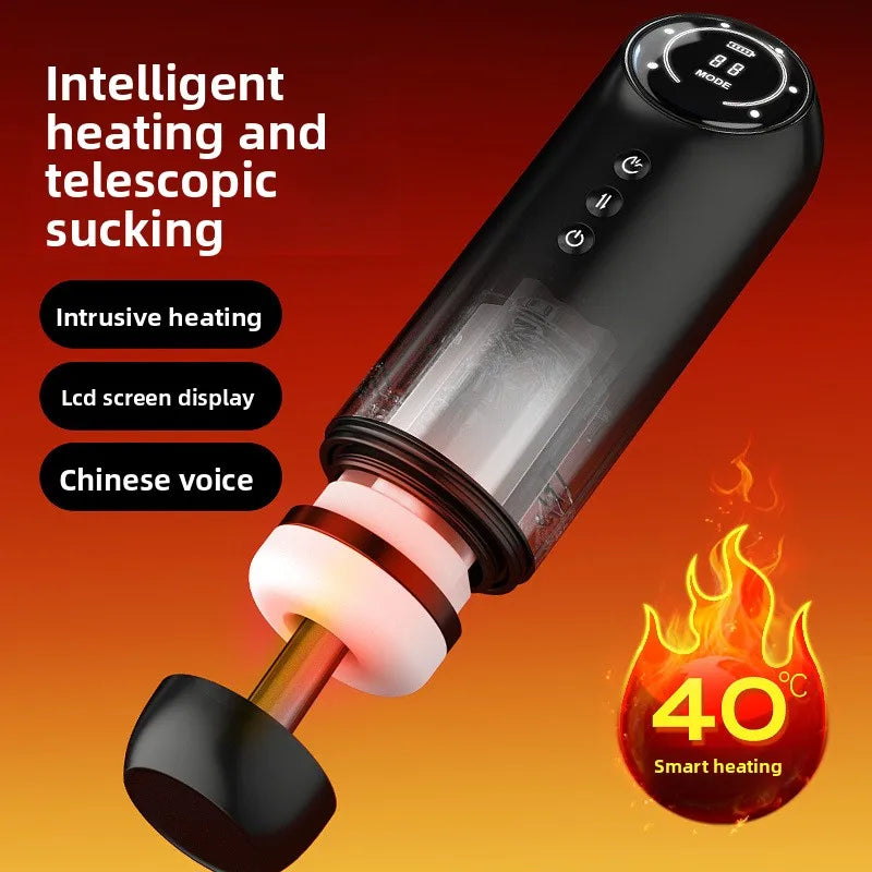 Realistic Automatic Male Masturbator, Powerful Sucking & Thrusting Stimulation Hands-Free Electric Adult Sex Toys for Men