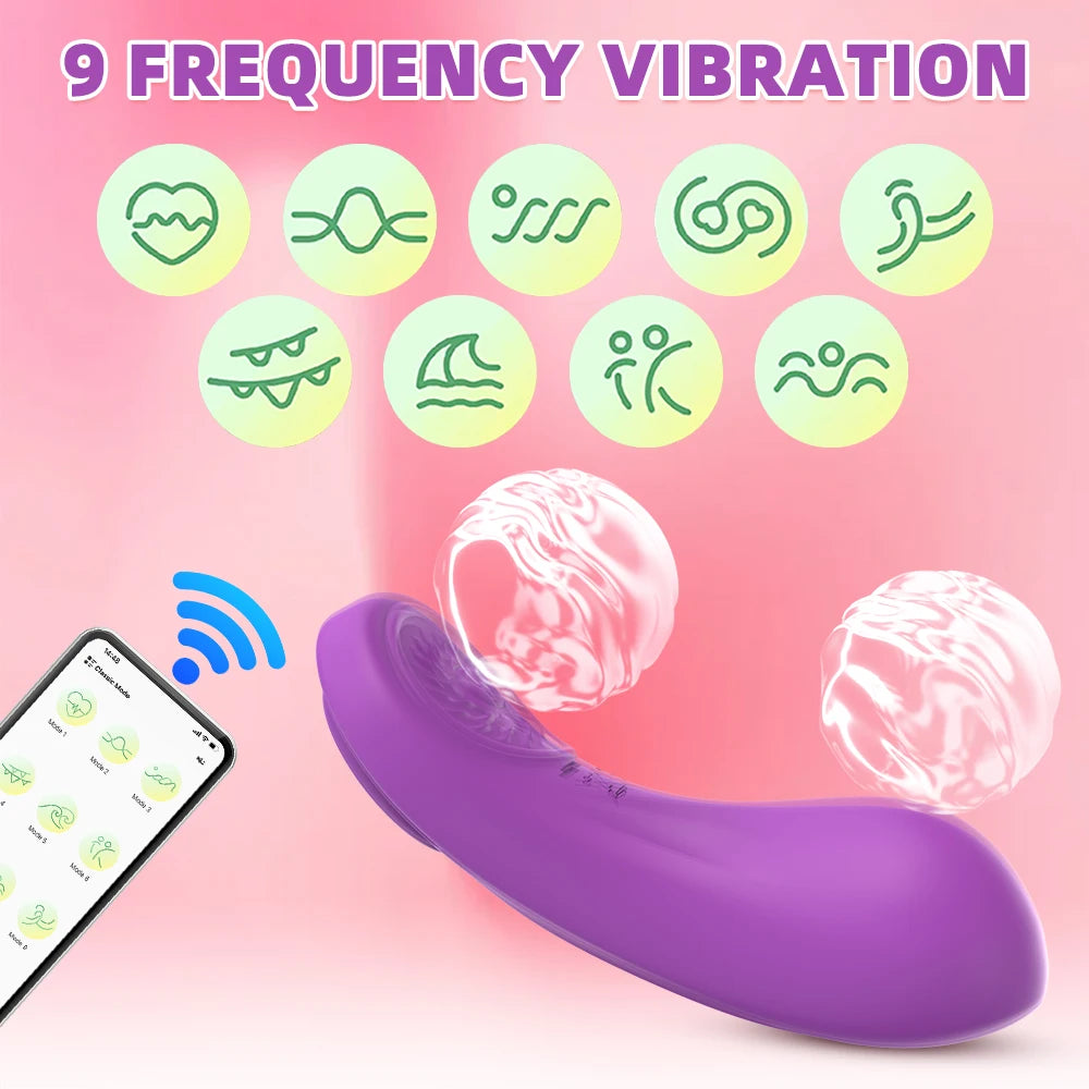 Remote Control Wearable Clitoral Mini Vibrator Female Panty APP Vibrator Masturbator Clitoral Stimulator Couple Pleasure Sex Toy