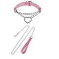 Sexy Necklace Collar Leather Bdsm Cosplay Slave Heart Collars And Leash Set For Women Bondage Gothic Choker Bell Accessories