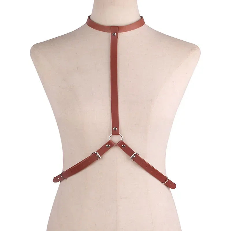 Adult Sexy Underwear BDSM Leather Bondage Lingerie Buttocks Erotic Leg Harness Suspenders Handcuffs Garter Strap For Women Men