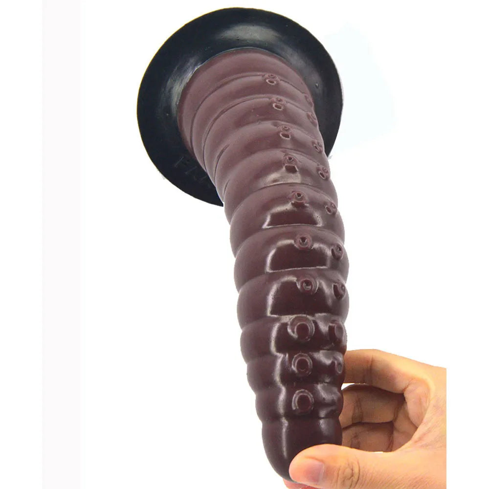 Silicone Simulation Dildo Female Masturbator Clitoris Massager Sex Toy Simulation Caterpillar Dildo