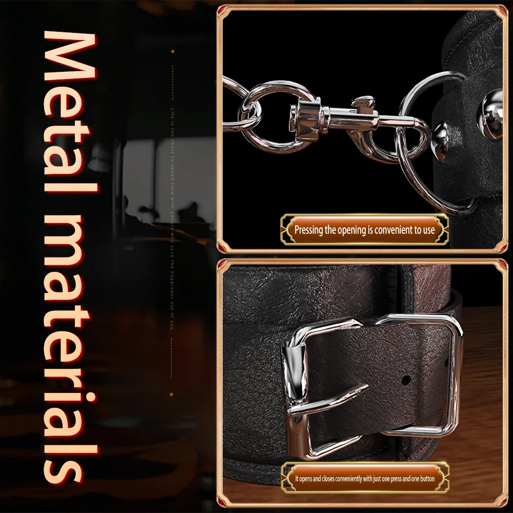 BDSM Adjustable Bondage Kit for Women with Spreader Bar Handcuffs Ankle Cuffs Adult Fetish Restraints Set for Spicy Adult Games