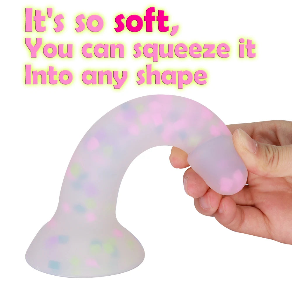Realistic Luminous Dildo Powerful suction cup Adult games Huge Penis Big dick Female Masturbation Device Erotic Sex Toys for Cou