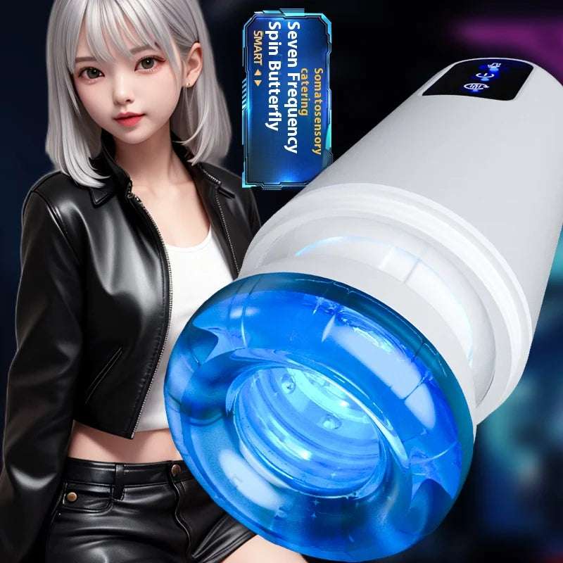 Adult products: Male masturbator, masturbation cup for masturbators, self-retractable rotating toy, pull-out airplane cup