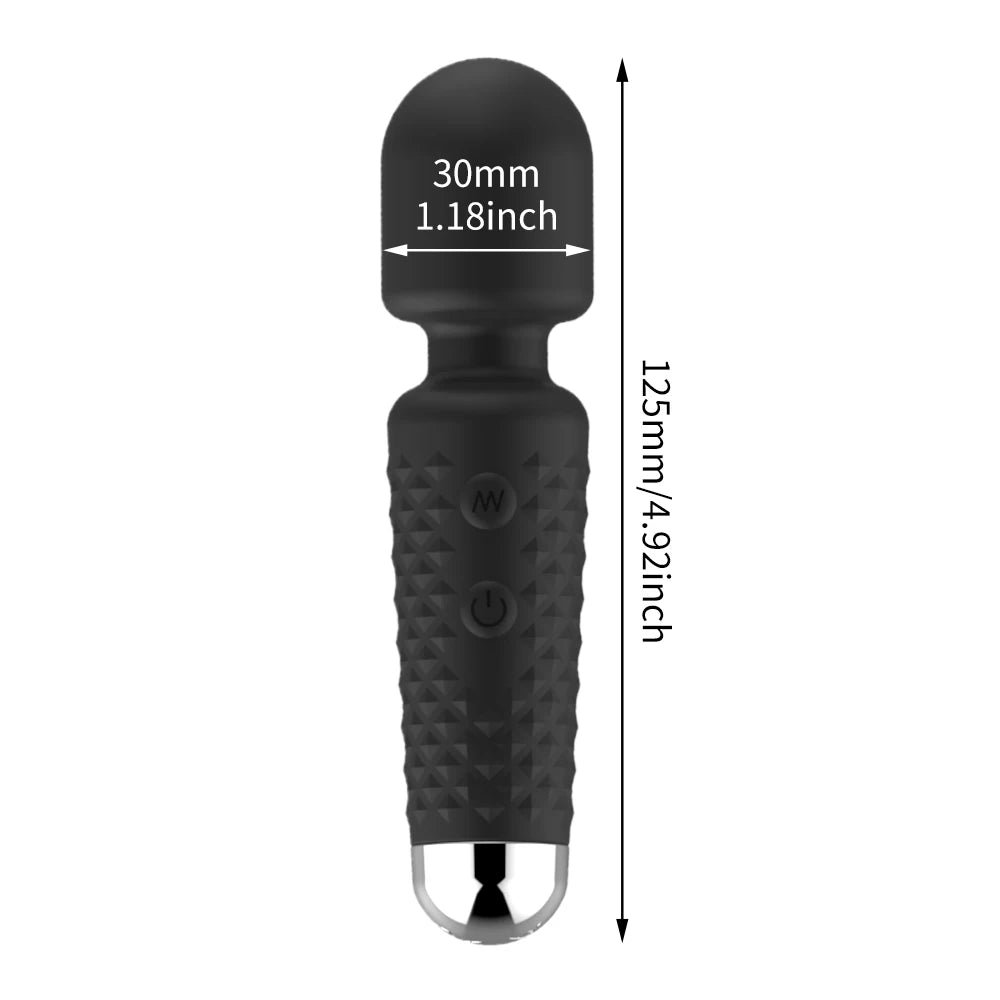 Strong Motors Vibrators Mini AV Wand 20 Modes Sticks Small Portable G-spot Clitoral Stimulator Female Masturbator Adult Sex Toys
