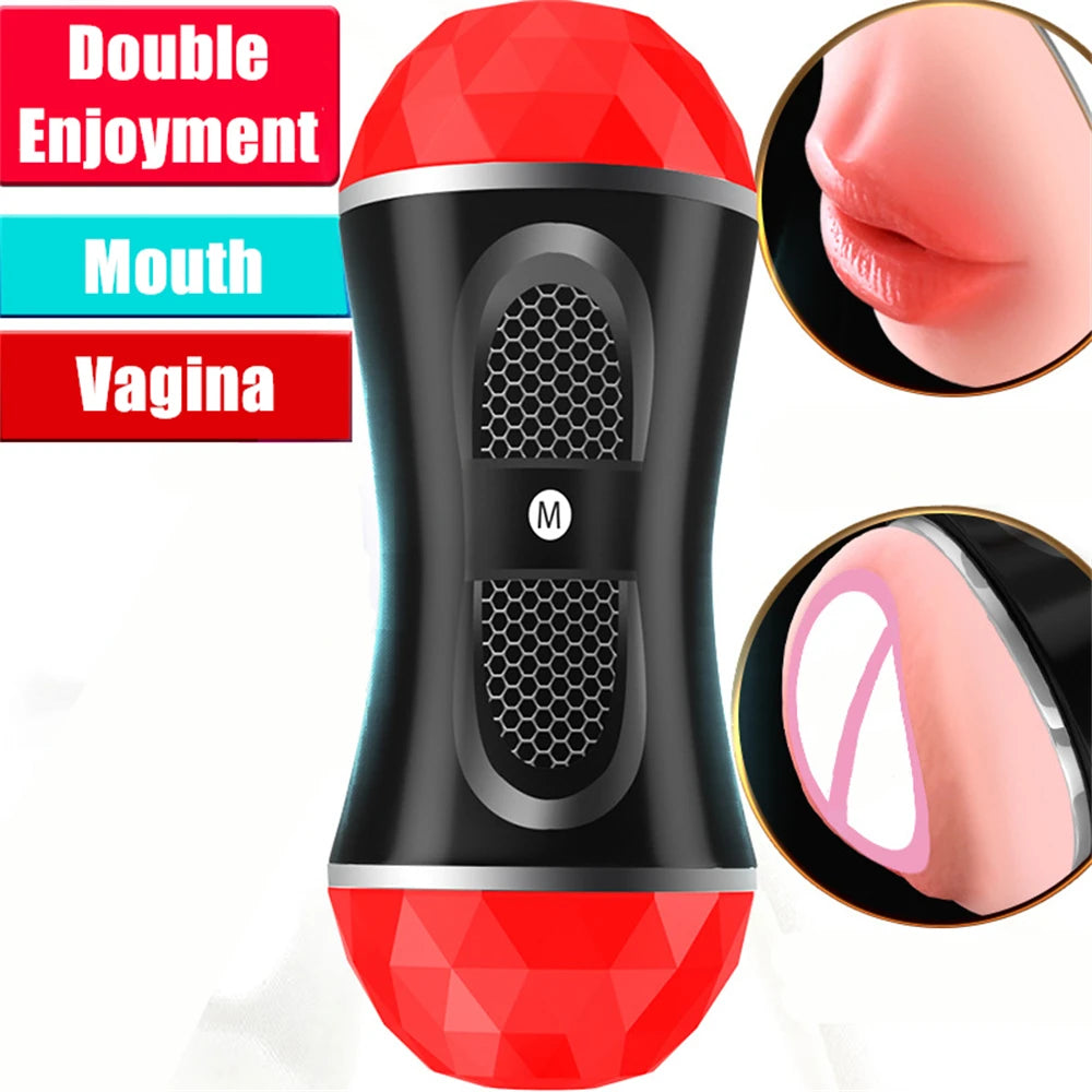 Masturbator for Men Pocket Pussy Sex Toys Real Mouth Vagina Vacuum Sucking Blowjob Sex Machines Male Masturbation Cup Adults 18