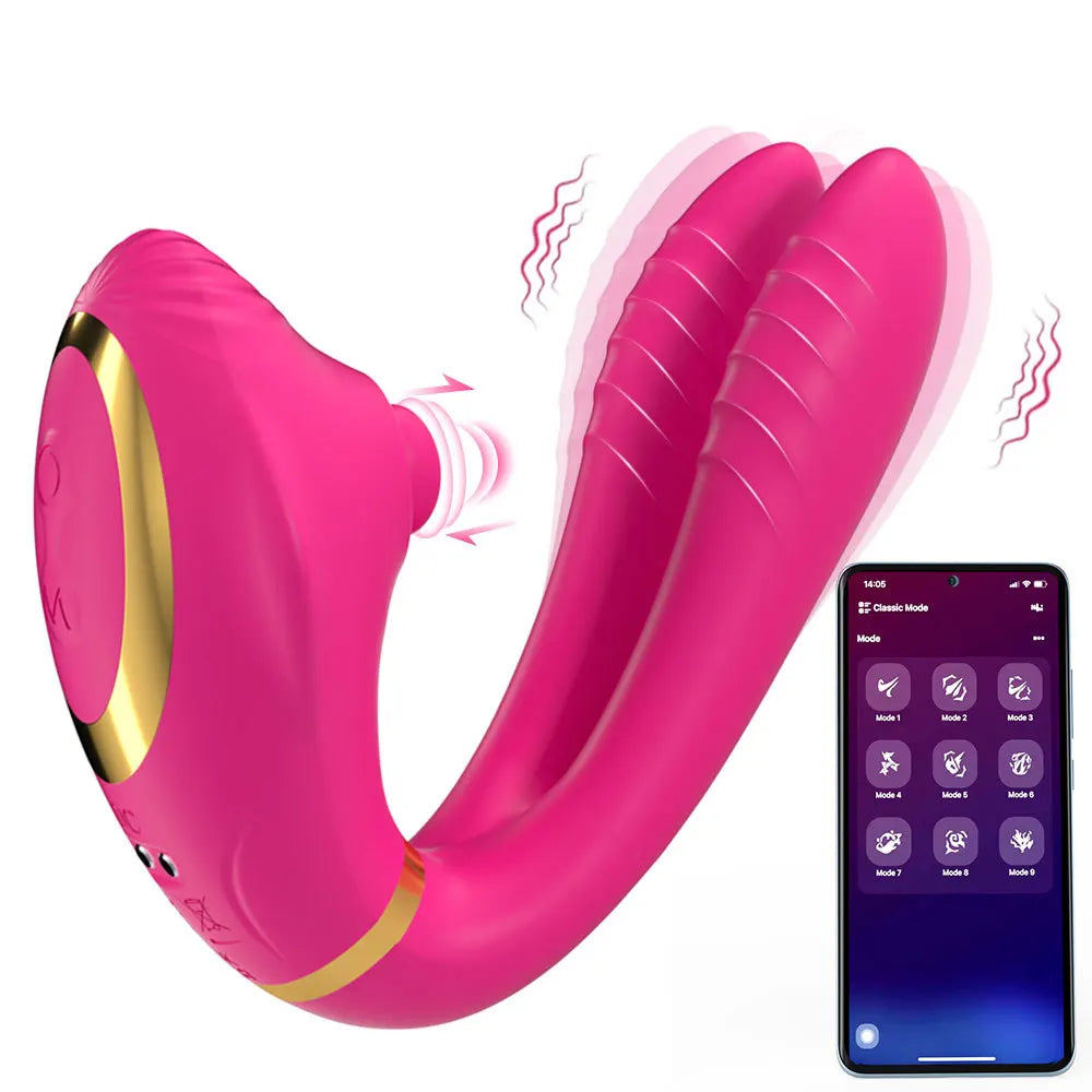 APP Vibrator Double Beat Double Vibration Vaginal Massager Clitoral Stimulator Multi-frequency Conversion Adult Woman Sex Toy