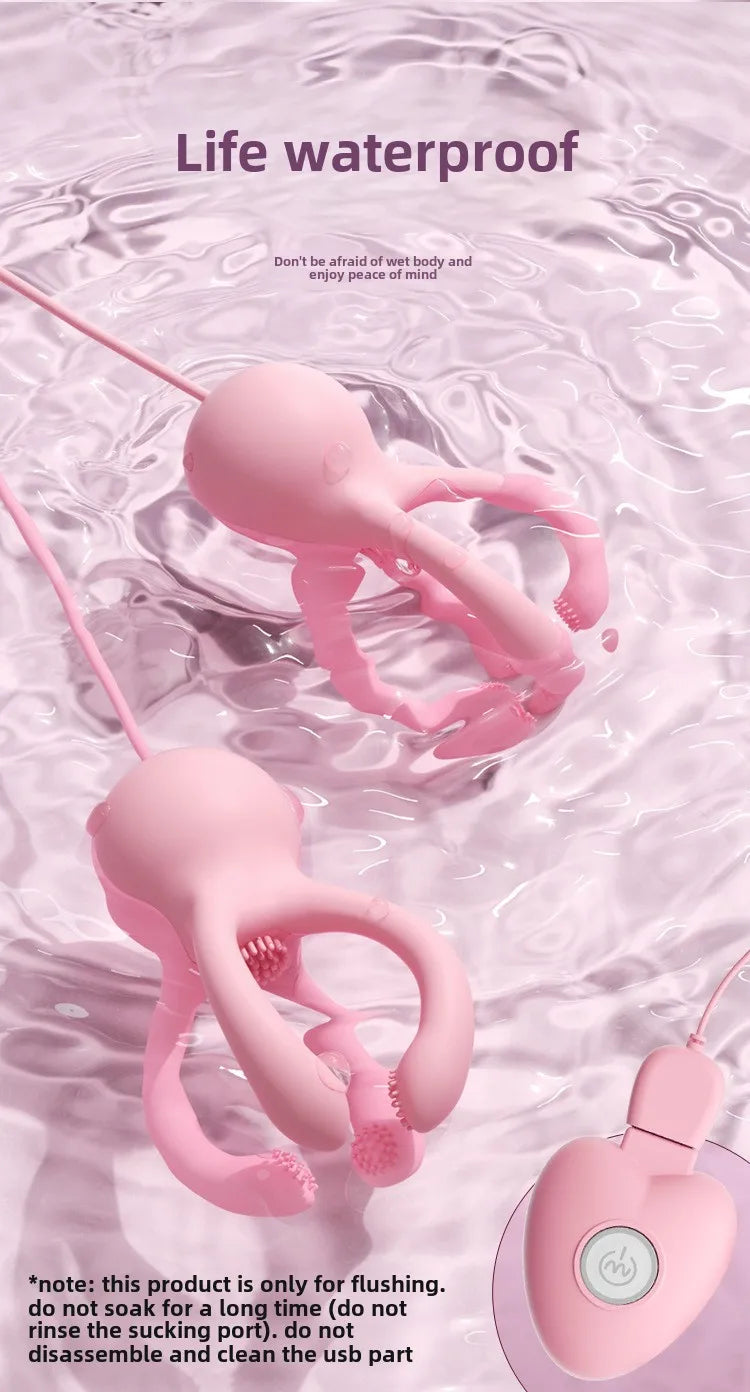 Electric Nipple Vibrator Female Breast Massage Nipple Clip Enhancer Nipple Sucking Stimulator Female Masturbator Adult Products