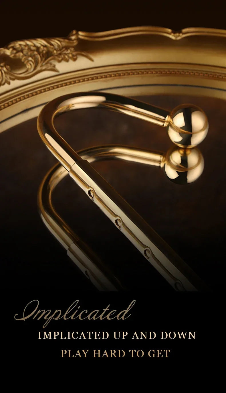 LOCKINK Metal Anal Hook Couple Adults Toys SM Posterior Anal Dilation Single Bead Adjustable Restraint Equipment for Men Women