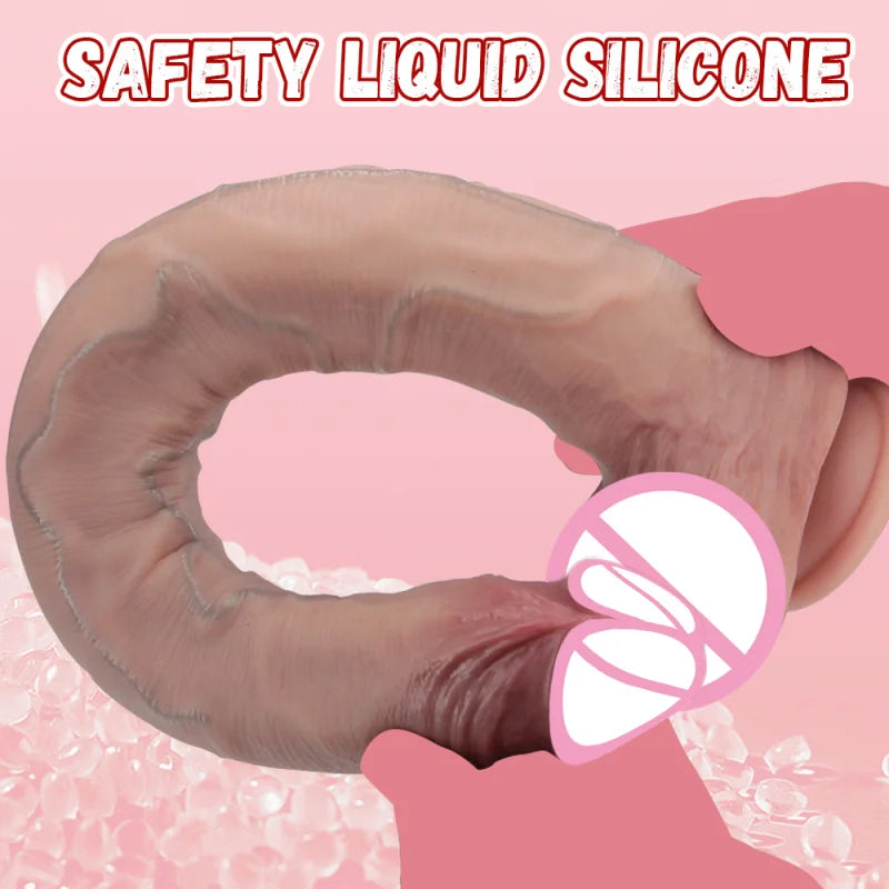 Realistic Dildo Long Penis Dildo Sex Toys Silicone Big Dildos Lifelike Giant Dildo for G Spot and Anal Play with Suction Cup