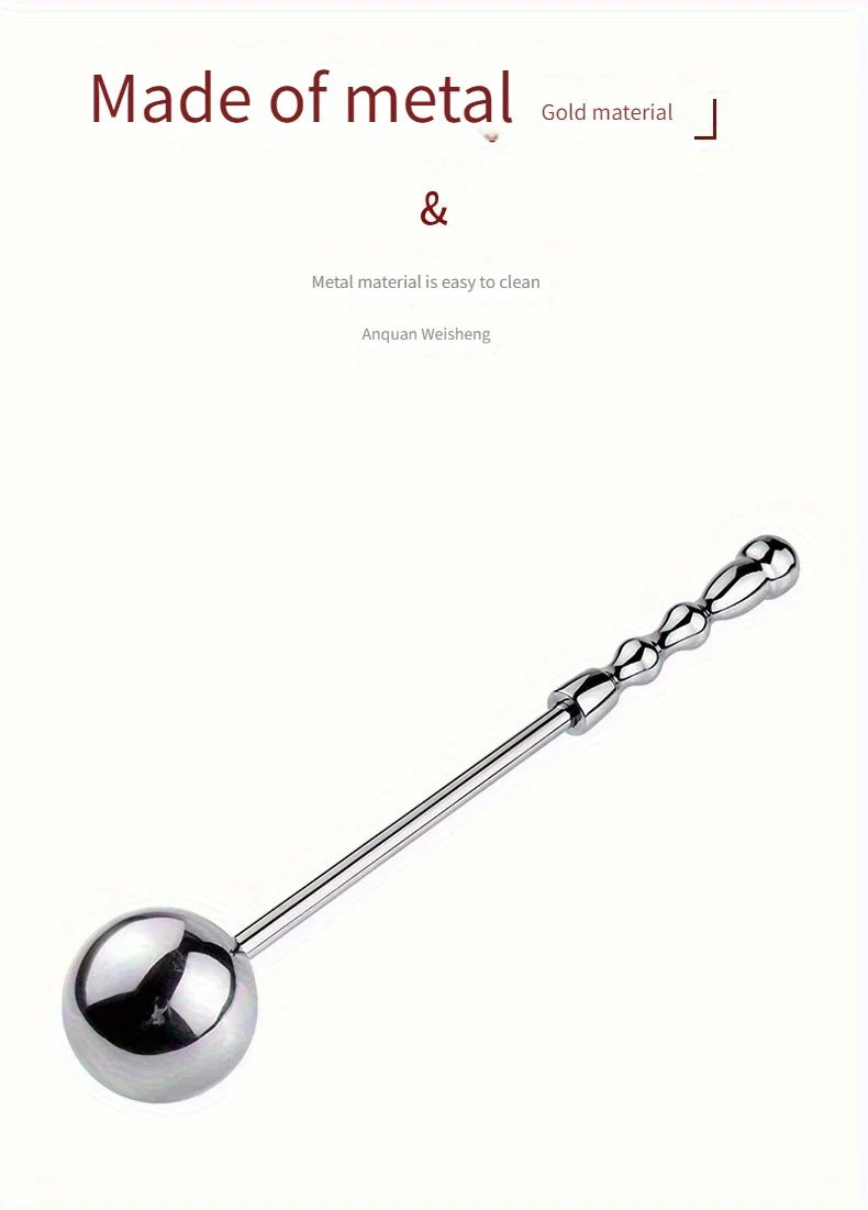 Male Stainless Steel Anal Plug Butt Beads G Spot Wand Male Prostate Massage Stick Double Dildo Vagina Sex Toy Anal Dildo
