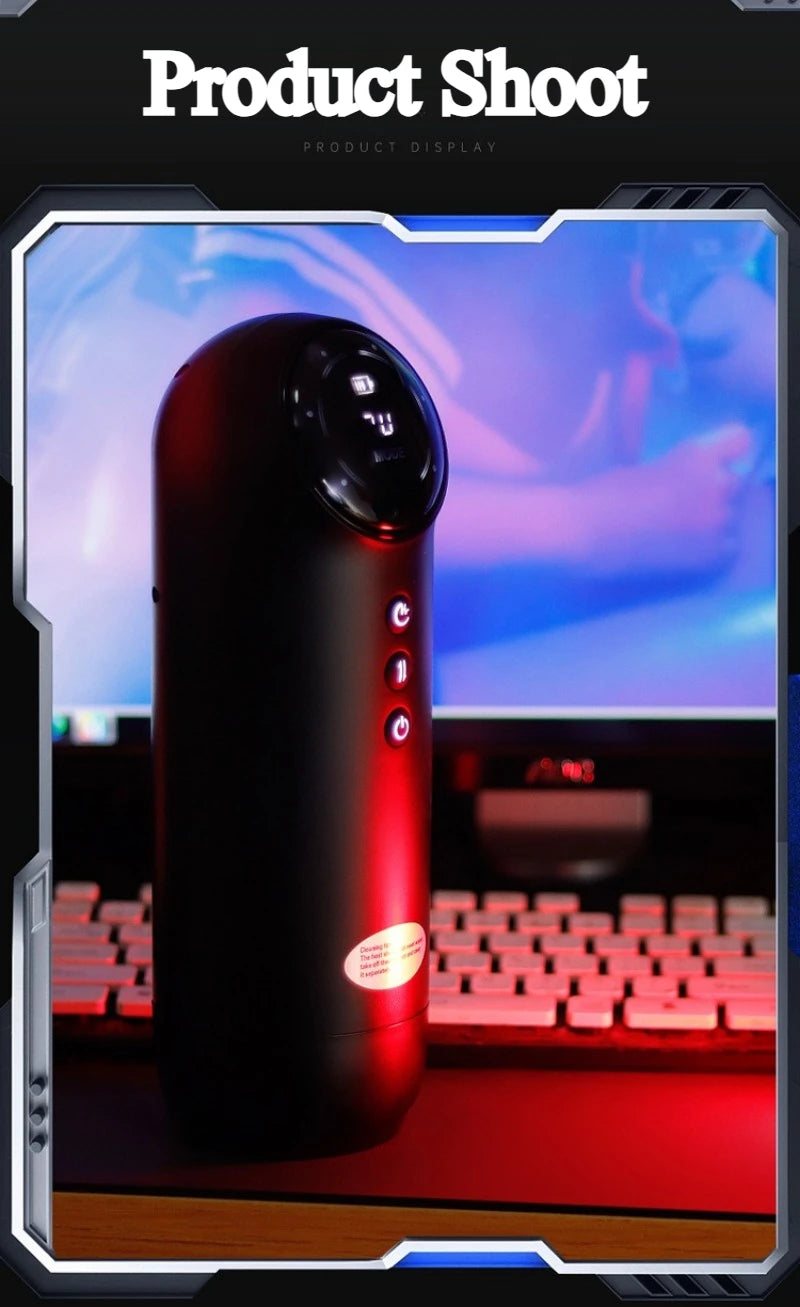 Realistic Automatic Male Masturbator, Powerful Sucking & Thrusting Stimulation Hands-Free Electric Adult Sex Toys for Men