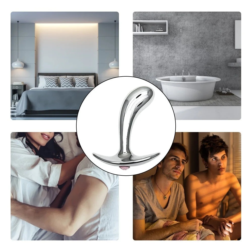 Metal Dildo Stainless Steel Anal Plug Butt Plug Prostate Massage Adults Sex Products Anal Trainer Sex Toys For Female Male Gay