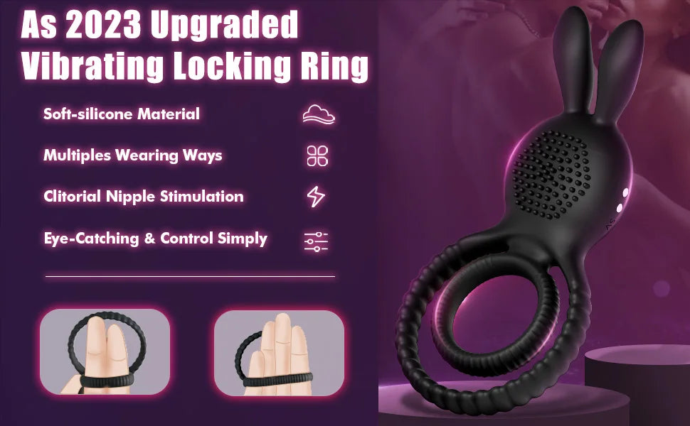 Vibrating Cock Ring Vibrator Adult Sex Toy with Vibrations Longer Harder Stronger G Spot Clitoral Stimulator Penis Ring Erection