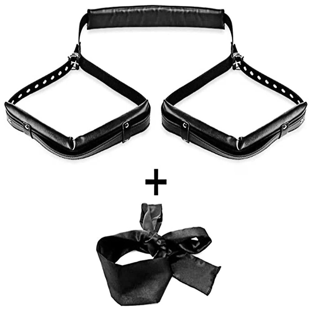BDSM Adult SM Sex Restraint Handcuffs Slave Tools Bdsm Sexy Wrist To Ankle Cuffs Open Leg Hand Toys Bondage For Couples 18+