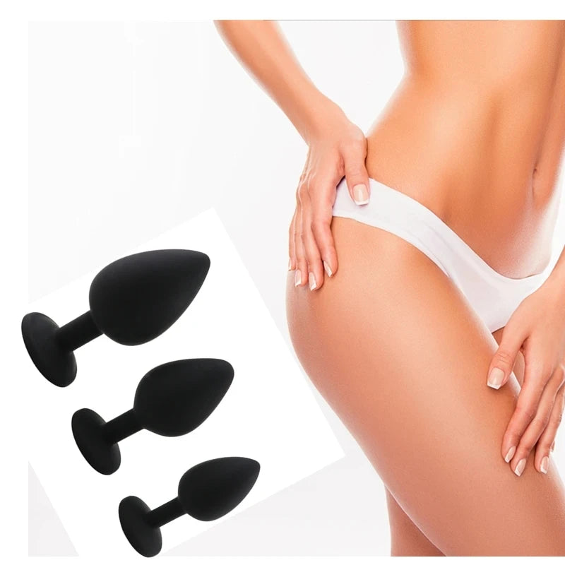 Adult Silicone Anal Plug Dildos Bullet Vibrator Butt Plugs Sex Toys for Women Men Gay Prostate Massager Anal Masturbating S/M/L