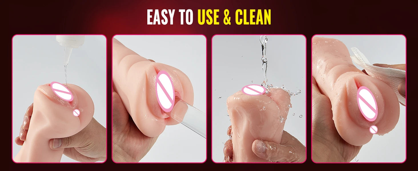 3 In 1 Pocket Pussy Real Vagina Male Masturbator Cup Oral Sex Tight Anus Blowjob Textured Masturbation Adult Sex Toy for Men