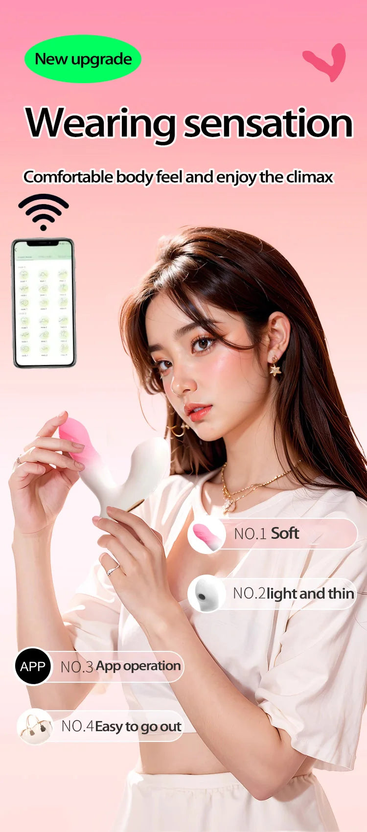 Adult Toys Wearable Clitoris Sucking G Spot Vibrators 9 Modes Clit Vagina Dildo Stimulator APP Control Erotic Sex Toys for Wome