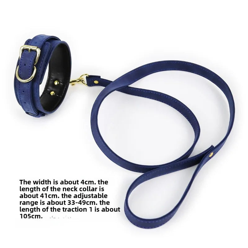 BDSM Bondage Set with Belt Wrist and Thigh Cuffs Cross Buckles Adult Play Bondage Handcuffs and Footcuffs Adjustable SM Games