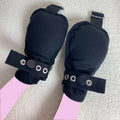 Bondage Mittens BDSM Soft Padded Gloves Wrist Restraint Strap Slave Harness Punishment Sex Game Black Color