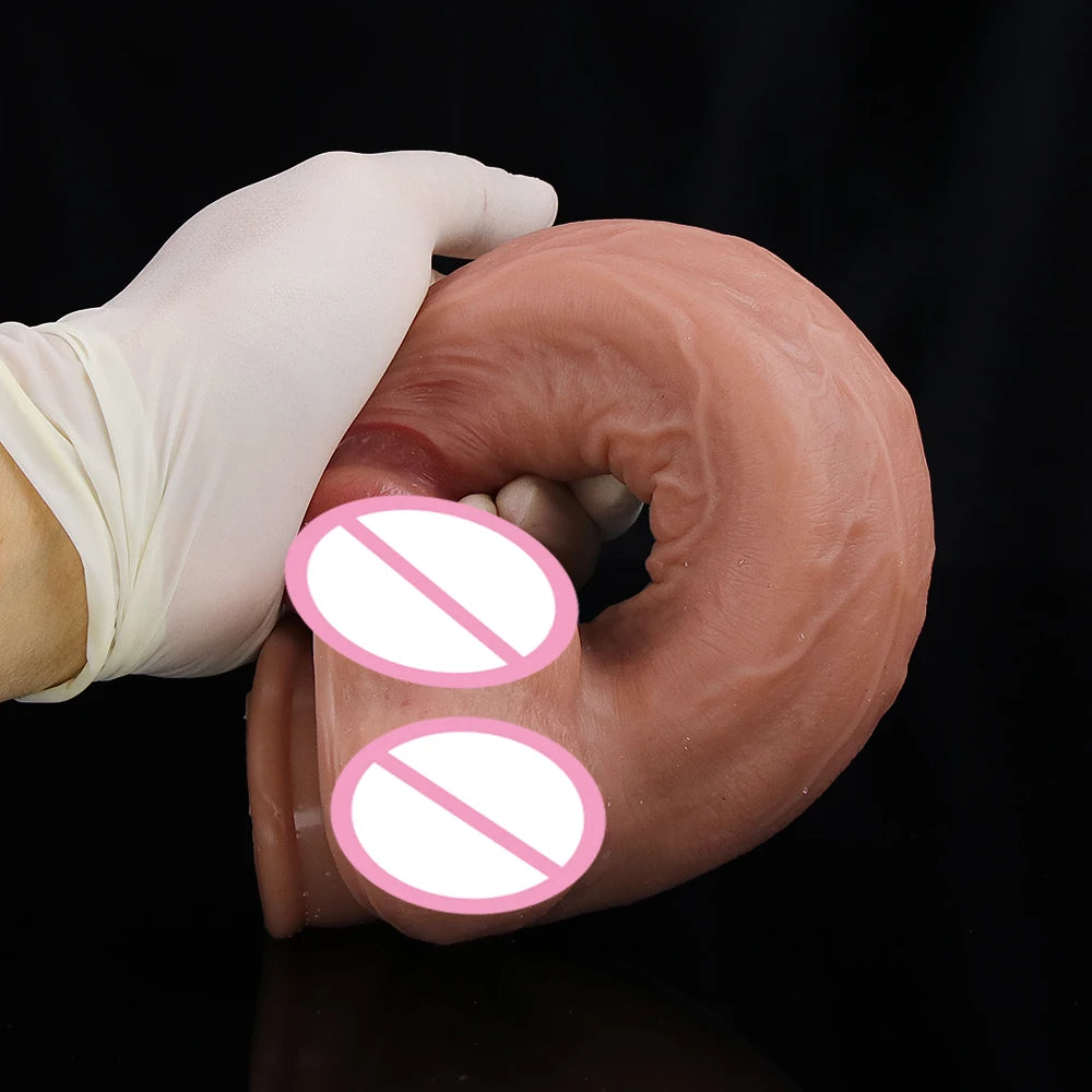 32CM Realistic Silicone Dildo Super Large Penis Sex Toy For Men Women With Thick Glans Real Dong Powerful Suction Cup Stiff Cock