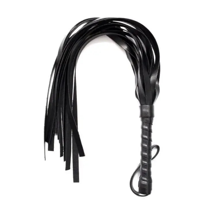 BDSM Leather Fun Whip for Couples, Soft & Durable Flogger, SM Spanking Paddle for Roleplay, Fetish, and Cosplay Fun Sex Toy