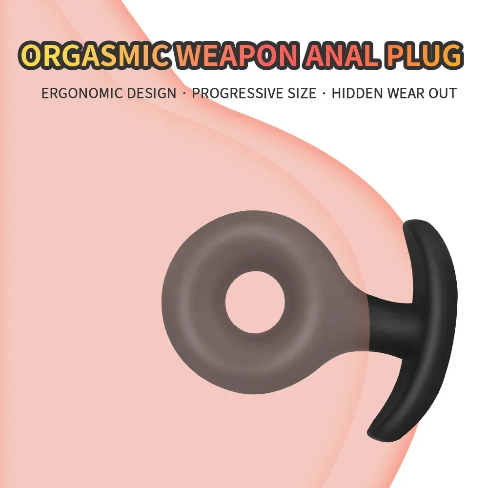 Hollow Wearable Soft Small Silicone Anal Plug Dildo Butt Plug Sex Toys for Adult Beginner Anus Trainer Anal Toy for Men Sex Shop