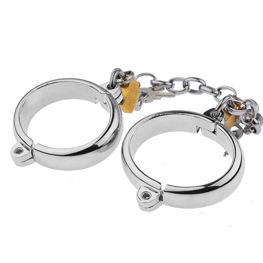 Metal Handcuffs Ankle Cuff Bondage Bracelet Restraints BDSM Adult Game Sex Toys for Couples Erotic Slave Toys Women Men