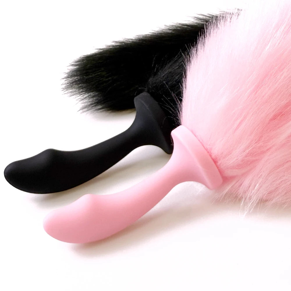 Fox Anal Plug Tail Silicone Anal Toys For Women Men Butt Plug Dildos Small Tail Anal Plug Cosplay Sex Toys For Adult Sexy