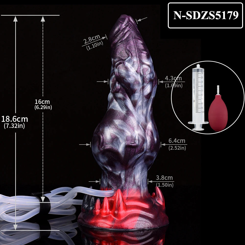 SMMQ Silicone Squirting Dildo With Dog Knot Ejaculation Penis Female Vagina Masturbation Adult Sex Toy Shop 18