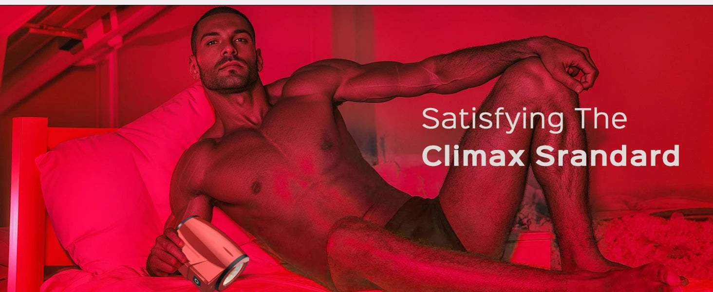 Male Masturbator Adult Sex Toys for Men - Dual-Sleeve Automatic Thrusting Rotating Vibrating Sex Machine Penis Vibrator Stroker