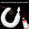 Fox Tail Anal Vibrator Butt Plug Replaceable Silicone Plugs Sex Adult Toys Flirting Tool For Couples SM Role Play Remote Control