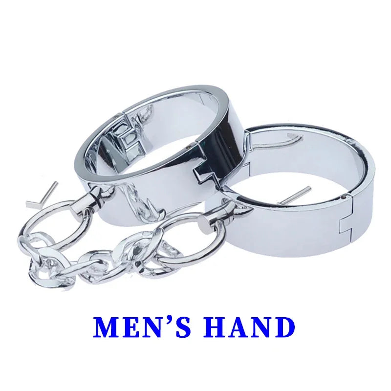 Metal Handcuffs Ankle Cuff Bondage Bracelet Restraints BDSM Footcuffs Intimate Adult Game Sex Toys for Couples Sexshop