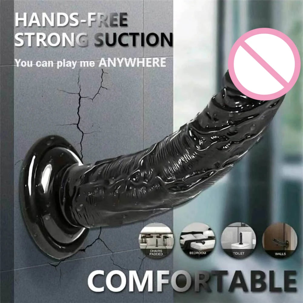 Realistic Dildo for Women Beginner G-spot Anal Stimulation Dildo with Strong Suction Cup for Adult Sex Toy Masturbator Penis 18+