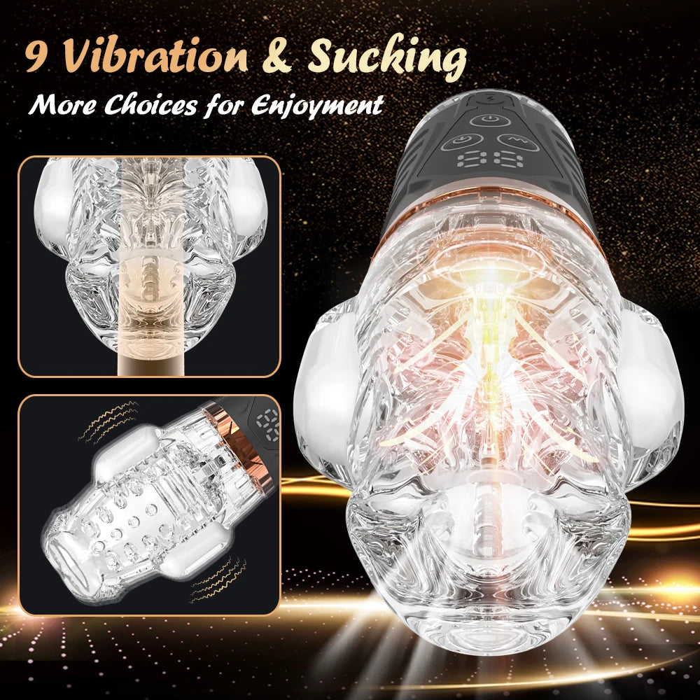New Automatic Male Masturbator for Men 360 Rotation Vibrator Penis Massager Vagina Pussy Male Masturbation cup Sex Toys for Men
