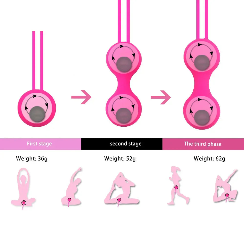 Silicone Vaginal Balls Sex Toys For Women Vagina Tighten Exercise Chinese Kegel Balls Vibrator Pelvic Ben wa Balls Anal balls