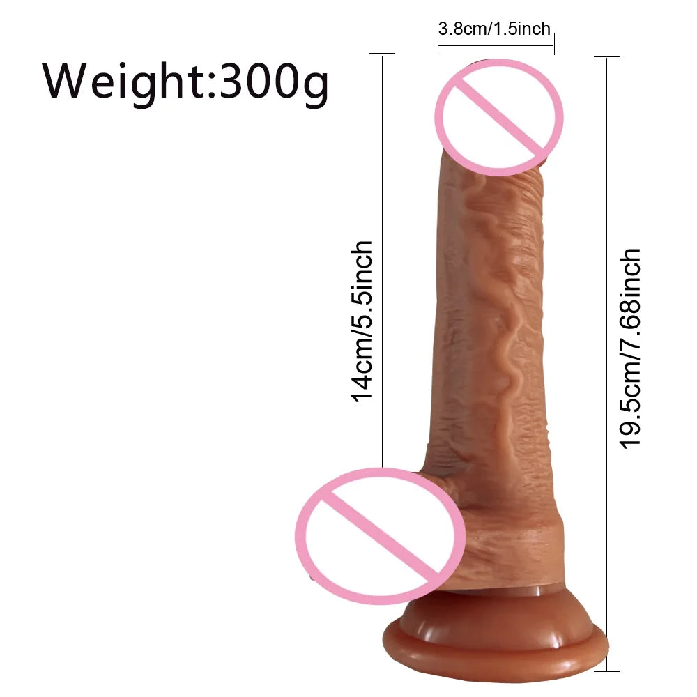 Realistic Dildos for Women Skin Sliding Foreskin Testicles Dildo Anal Vaginal Stimulation Strap on Big Penis Sex Toys for Woman