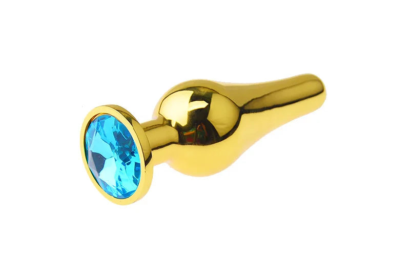 Smooth Stainless Steel Anal Plug Jeweled Butt Plug for Beginner G-spot Massager Sex Toys Dildo for Female Male Anal Beads S/M/L