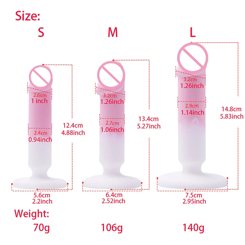 Silicone Anal Dildo Anal Plug for Woman Suction Cup Base Butt Plug Penis Dildos Anal Toy Anal Trainer Sex Toys For Woman Men