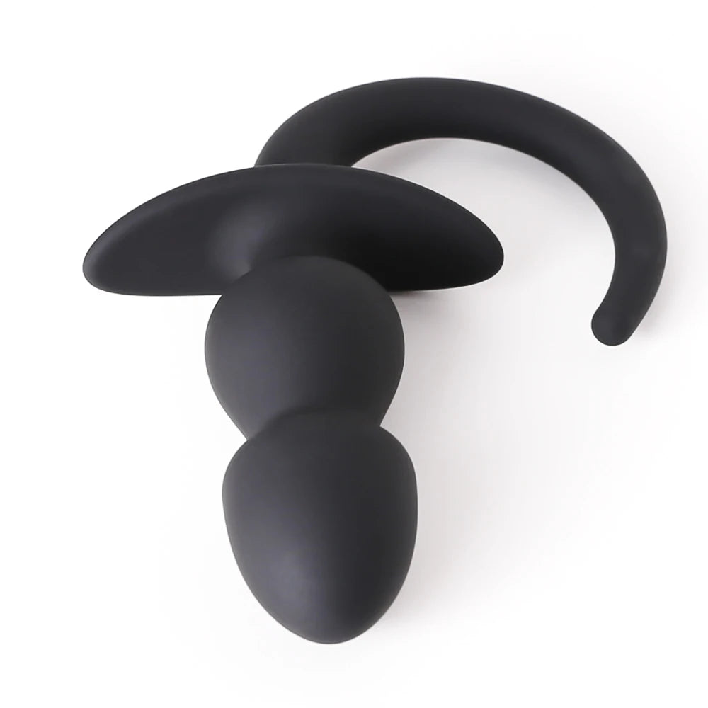 Silicone Erotic Dog Tail Anal Plug Sex Toys For Female Male Gay Puppy Tails Anal Beads Stimulator Cosplay Slave Butt Plug Fetish