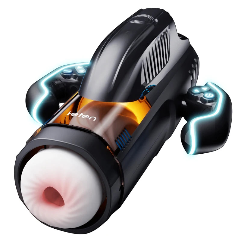 Fully Automatic Masturbator with gamepad Powerful Vacuum Sucking Blowjob High-Speed Piston Telescopic Heating Male Masturbation
