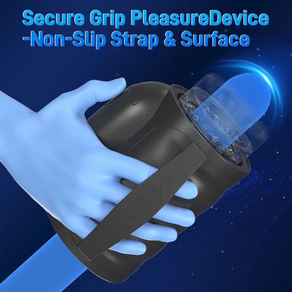Handheld Automatic Male Masturbator,with Anti-slip Belt,Double Headed Penetration Penis Stroker Massager,Adult Sex Toys for Men