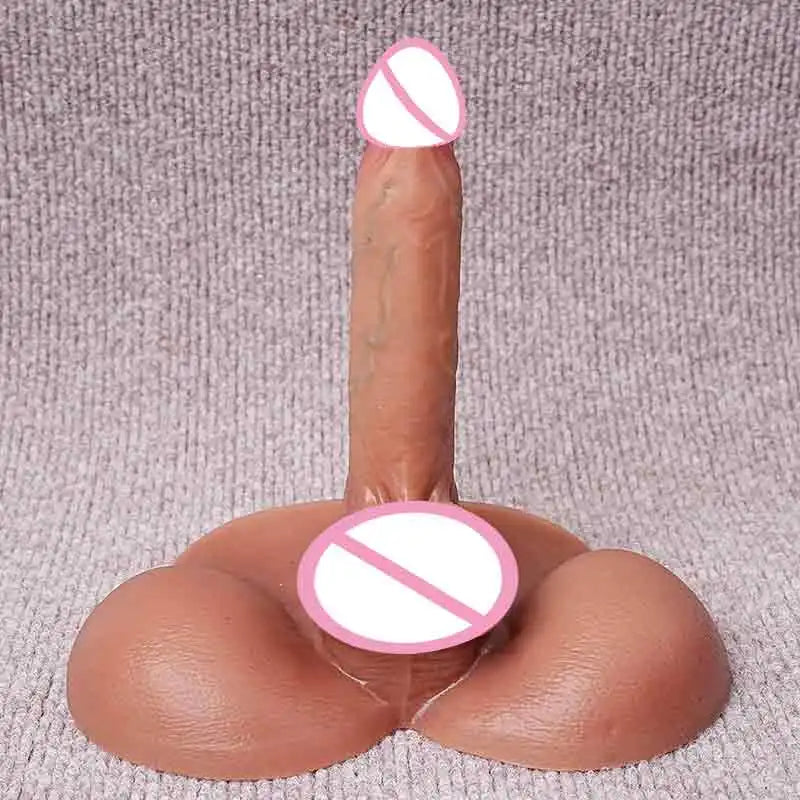 3D Realistic Penis Masturbator Body Dildo Thick Dick Big Penis with Real Testis Sex Doll Simulated Penis for Women Gay Lesbian