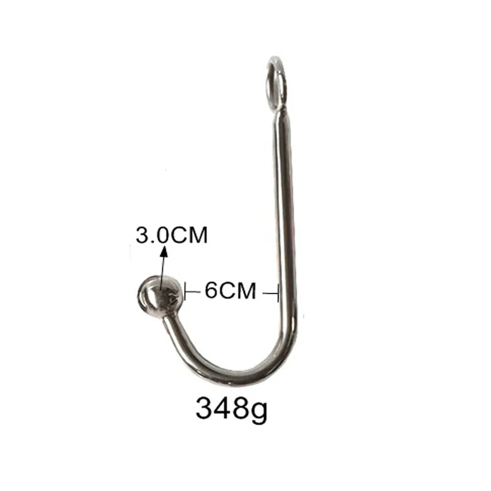 BDSM Stainless Steel Metal Hook With Ball Butt Plug Anal Dildo Vagina Prostate Stimulating Massage Adult Sex Toys For Woman Man
