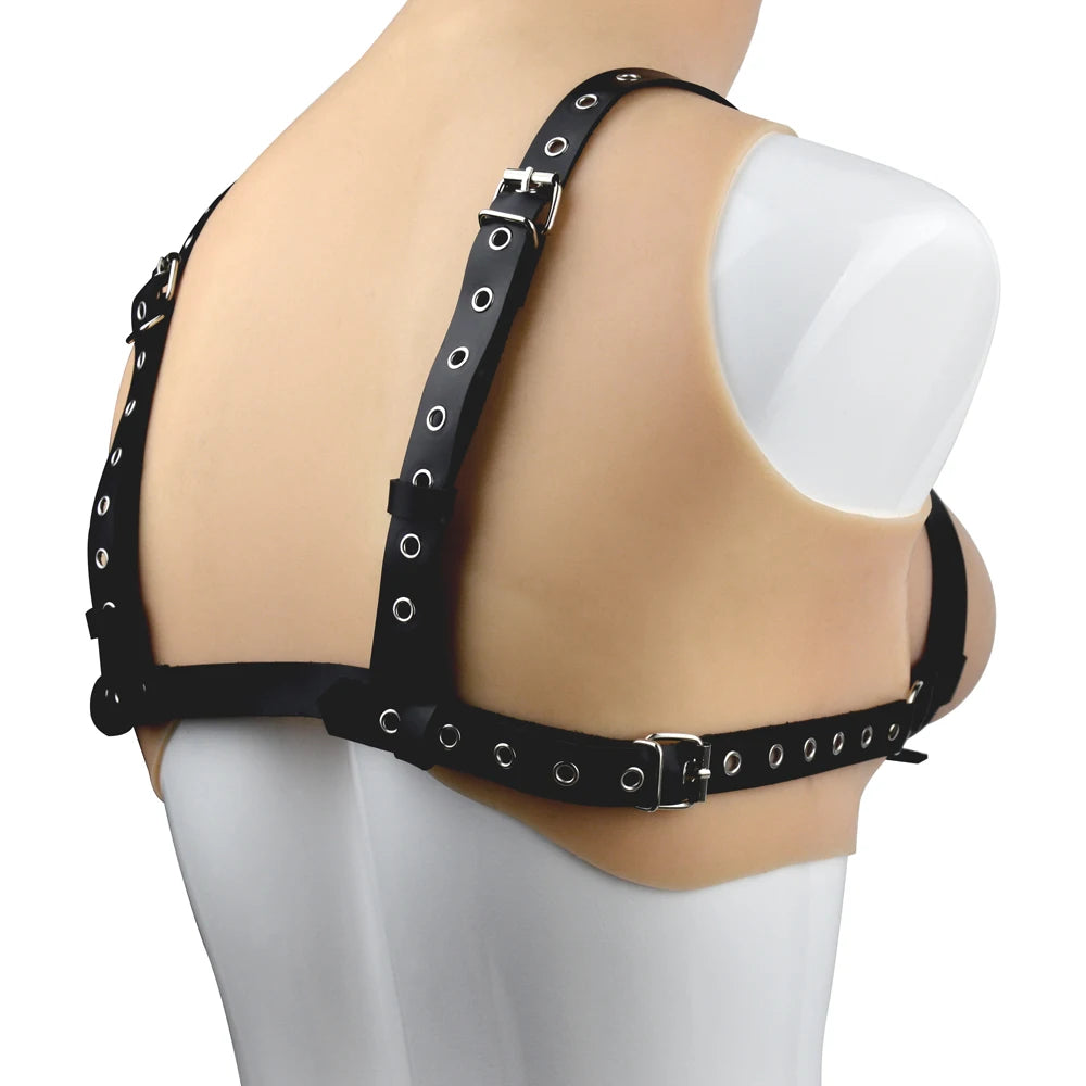 ANOSX Breast Bondage Harness Belt Sexy Exotic Clothing BDSM Bra Chest Straps Leather Bed Restraint Sex Toy Gothic Clothing ﻿