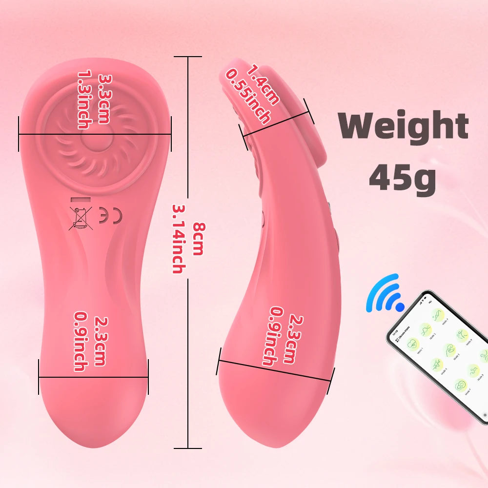 Remote Control Wearable Clitoral Mini Vibrator Female Panty APP Vibrator Masturbator Clitoral Stimulator Couple Pleasure Sex Toy